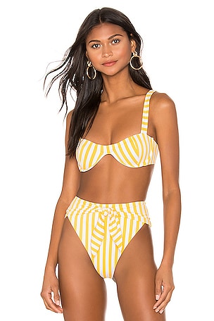 onia x WeWoreWhat Sorrento Top in Cabana Stripe Citrus REVOLVE
