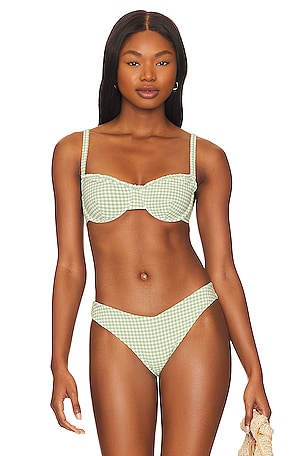 Ruffle bikini top with underwire on sale