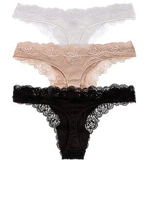 Only Hearts 3 Pack Thong in Black & White. Size P-S. Also