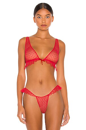 Side Ruffle Bralette Only Hearts