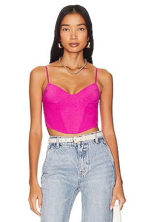 KAT THE LABEL Bowie Bustier in Hot Pink
