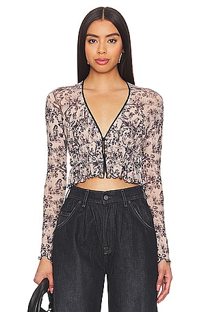 Afternoon Delight Ruched Cardi Top Only Hearts