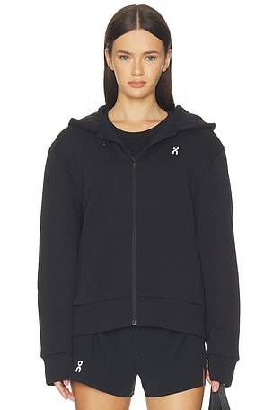 On sudadera con capucha con cremallera focus tech en color negro