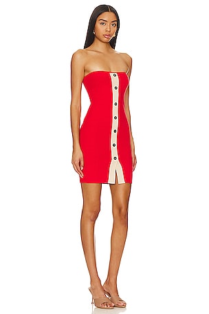 OSIS STUDIO Nova Mini Dress in Red