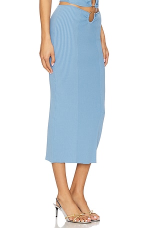 OSIS STUDIO Sonnet Skirt in Blue. Size XS. Also