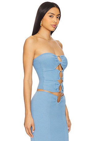 OSIS STUDIO Ivy Top in Blue