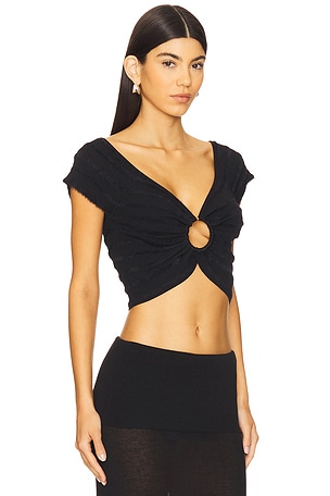 OSIS STUDIO Clementine Top in Black. Size XS. Also