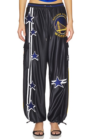Off Season Golden State Warriors Nylon Track Pant in Black