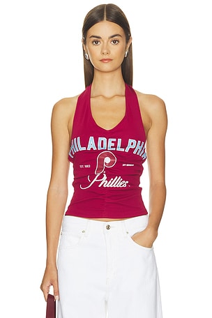 Philadelphia Phillies Ruched Halter Top Off Season