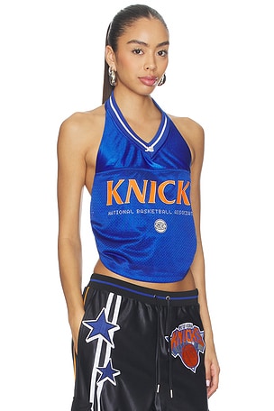 Off Season Off Season NY Knicks Jersey Halter Top in Royal