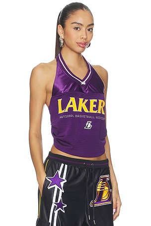 Off Season LA Lakers Jersey Halter Top in Purple