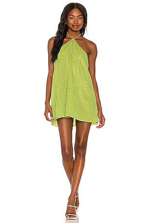 oseree dress green Oseree Lumiere Plumage Mini Dress in Green