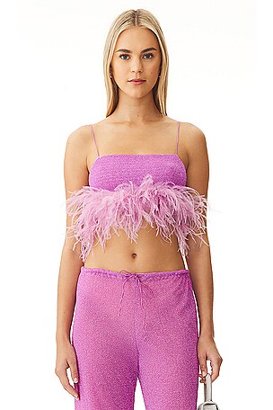 MORE TO COME Olivia Sparkle Cami Bodysuit in Purple