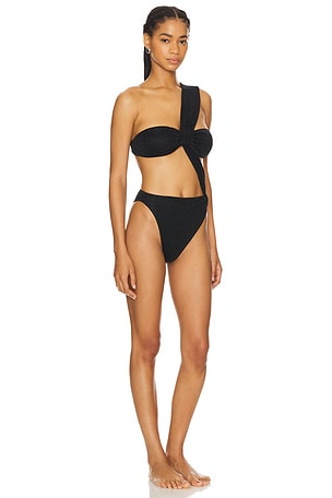 Oseree Lumiere Bandeau Maillot in Black