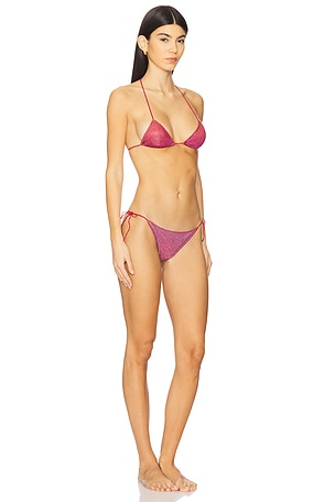 Oseree Lumiere Shade Two Piece Bikini Set in Pink