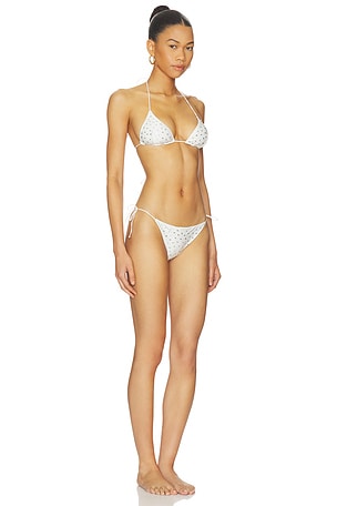 Oseree Gem Two Piece Bikini in White