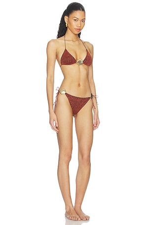 Oseree Lumiere Shell Bikini Set in Brown