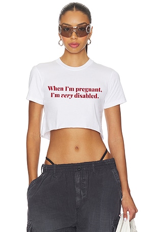 Cardi B Crop Tee In White Other Her