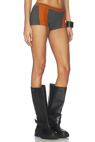 Ottolinger Textured Knit Team Short in Grey