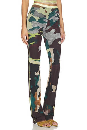 Ottolinger Mesh Pant in Morph Camo in Green,Brown. Size XL. Also
