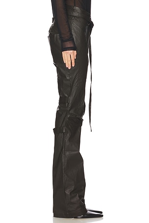 Ottolinger Deconstructed Flared Pants in Brown. Size XL. Also