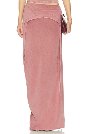 Slitted Maxi Skirt in Mauve Ottolinger