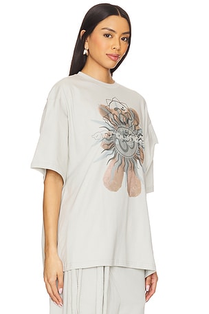 Ottolinger Deconstructed Oversized T-Shirt in Light Grey