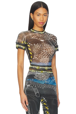 Ottolinger Mesh Tee in Black