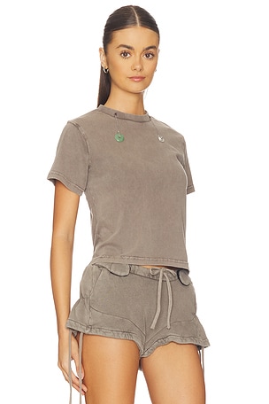 Ottolinger Double Luck Chain T-shirt in Taupe