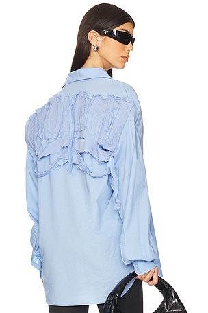 Distressed Oversized Shirt Ottolinger