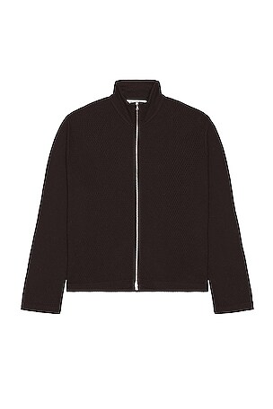 Our Legacy Shrunken Fullzip Polo in Brown | REVOLVE Our Legacy Shrunken Fullzip Polo in Brown | REVOLVE