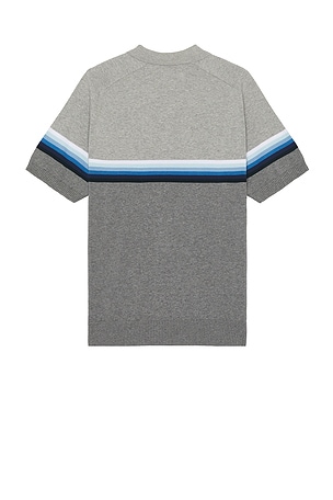 OUTERKNOWN Nostalgic Short Sleeve Sweater Polo in Grey