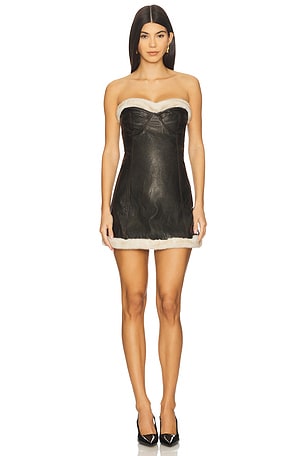 Kendra Mini Dress With Faux Fur Trim OW Collection
