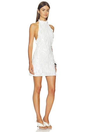 OW Collection Wynn Mini Dress in White. Size L. Also