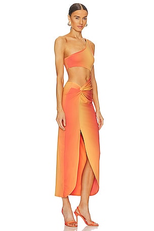 OW Collection Isabel Dress in Orange