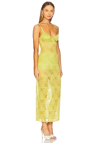 OW Collection Kayla Maxi Dress in Lime