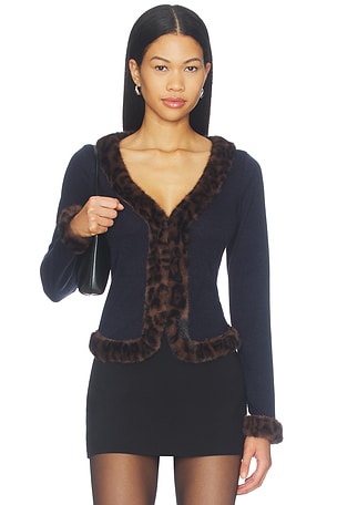 Nell Faux Fur Cardigan OW Collection