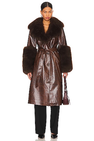 Astrid Faux Fur Coat OW Collection