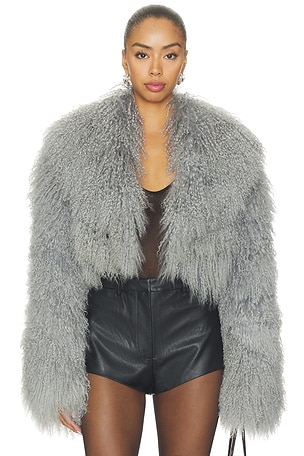 Celia Crop Fur Jacket OW Collection