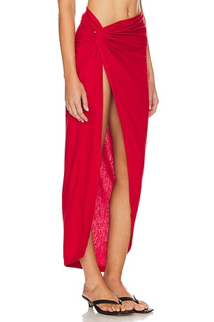 OW Collection Iris Skirt in Red