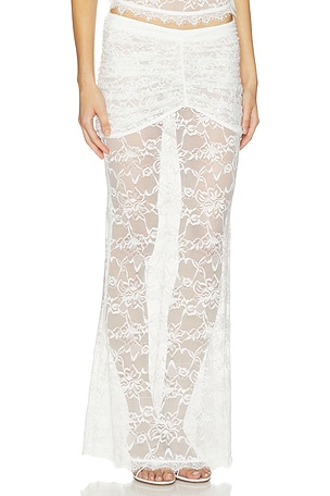 OW Collection JUPE SELAH MAXI en Blanc