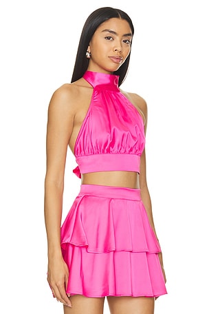 OW Collection Eloise Halter Top in Pink