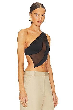 OW Collection Curve Top in Black