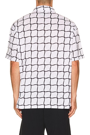 Oyster Net Button Up in White