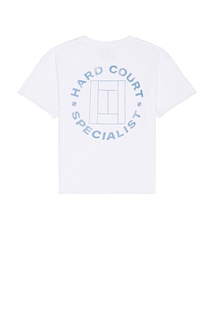 Oyster Court Undone Edge T-Shirt in White