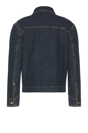 PAIGE Mauricio Denim Zip Up Jacket in Blue