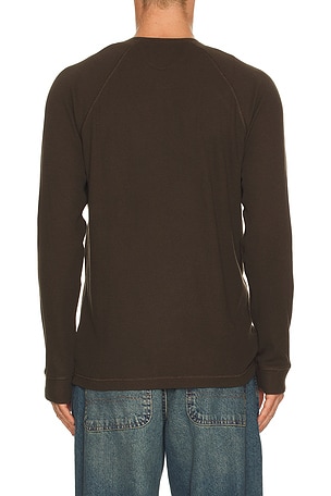 PAIGE Abaroa Henley in Brown