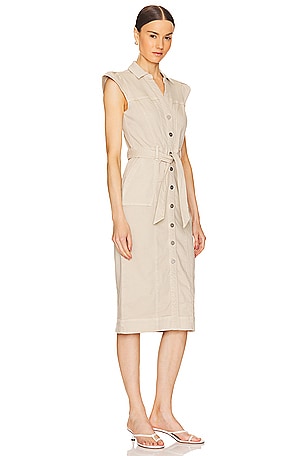 PAIGE Jaxsyn Midi Dress in Beige