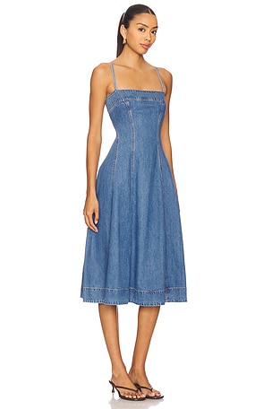 PAIGE Pippa Midi Dress in Blue