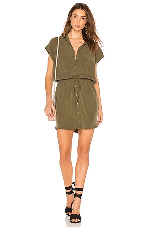 paige shirt dress Paige Pleated Satin Shirt Dress